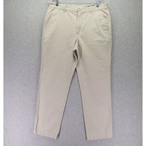 J Crew Pants Mens 33x32 Chino Khaki Business Casual Cotton Flat Front Beige